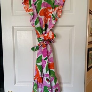 Floral Maxi Dress with Belt
